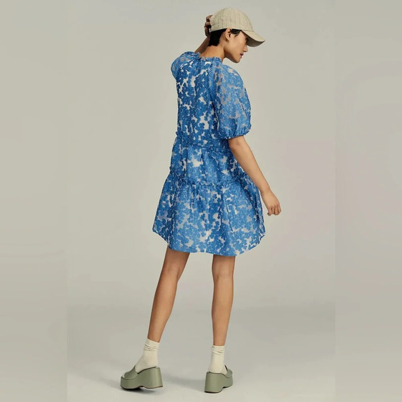Maeve By Anthropologie Tiered Jacquard Dress - Picture 2 of 11